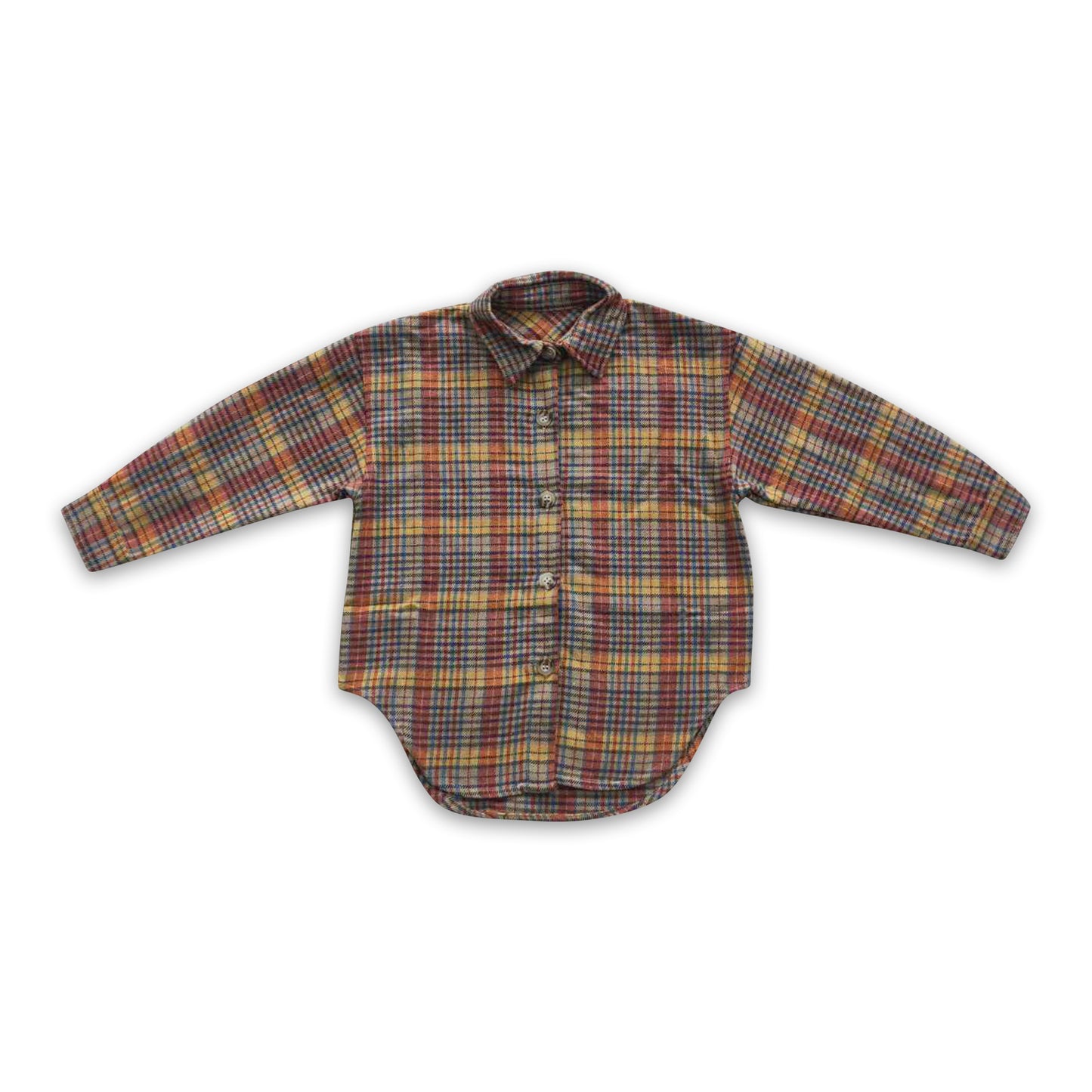 Plaid long sleeves fall kids boy button up flannel