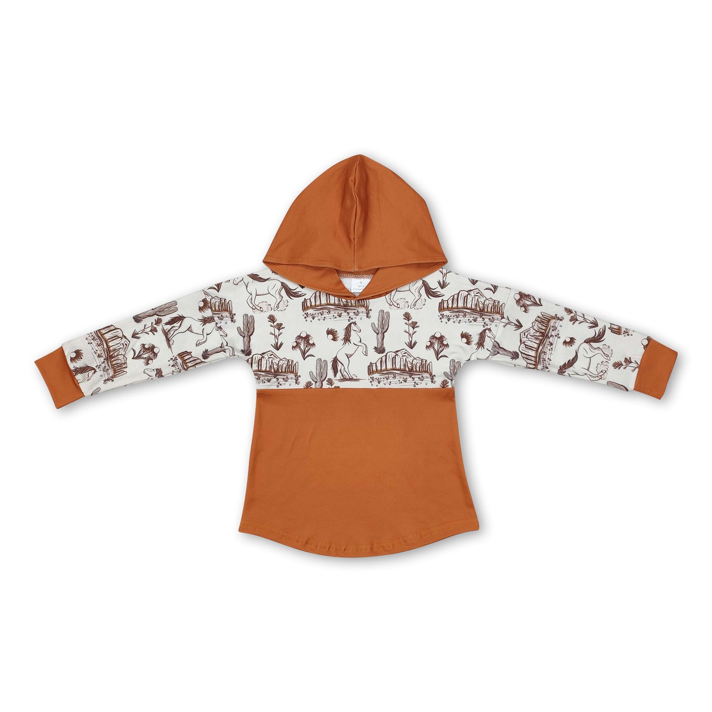 Horse cactus western kids boys hoodie