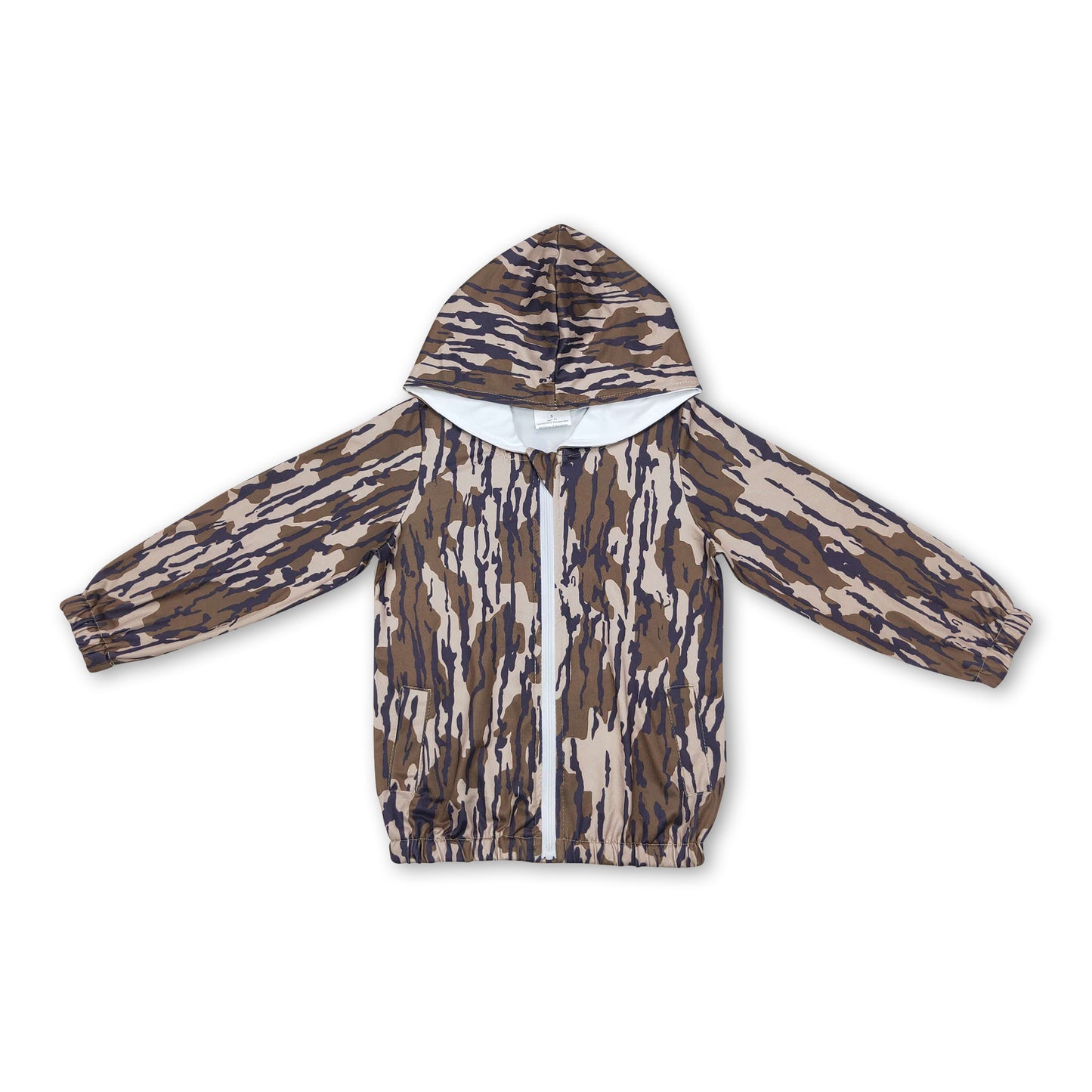 Camo baby boys zipper hoodie jacket