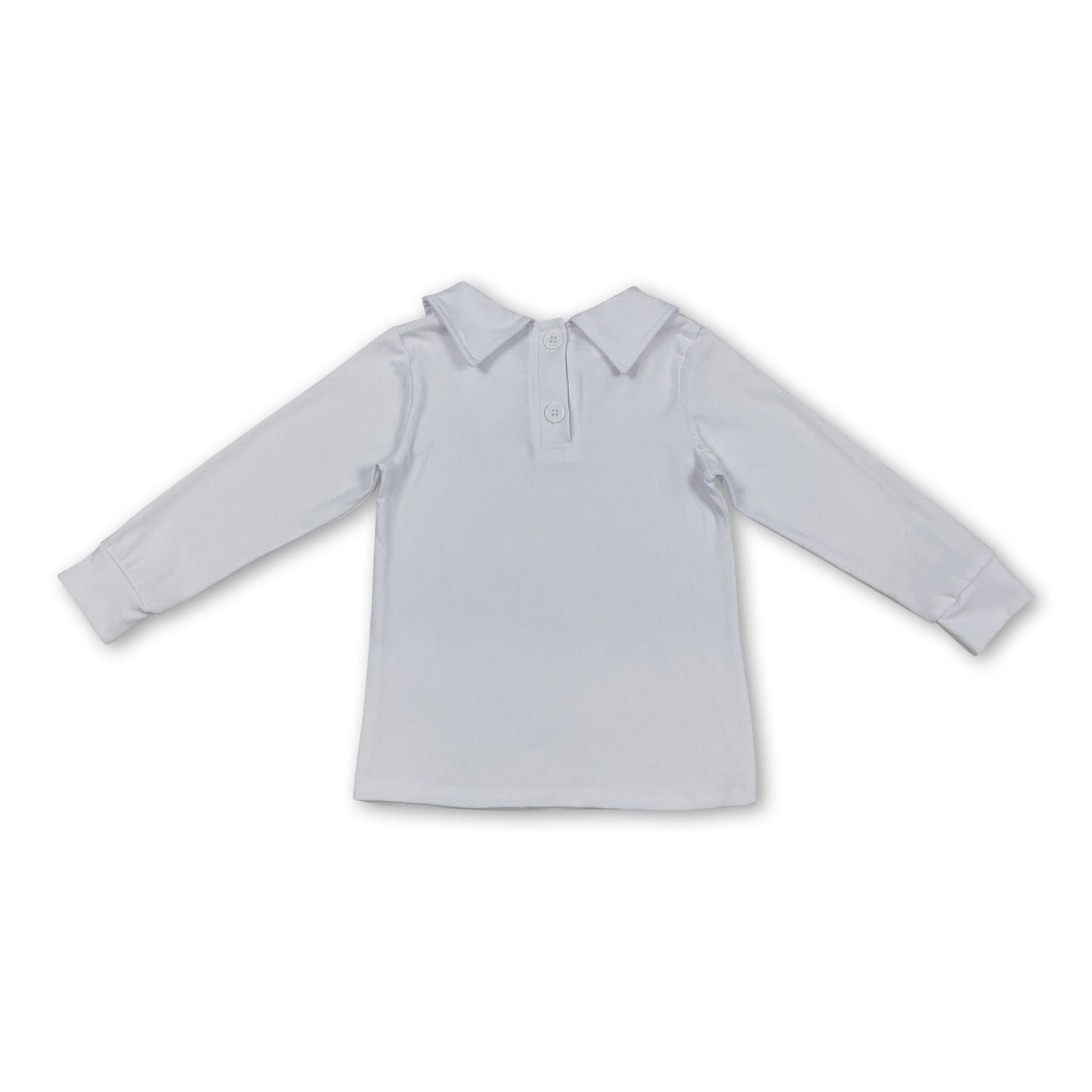 White cotton long sleeves baby kids shirt