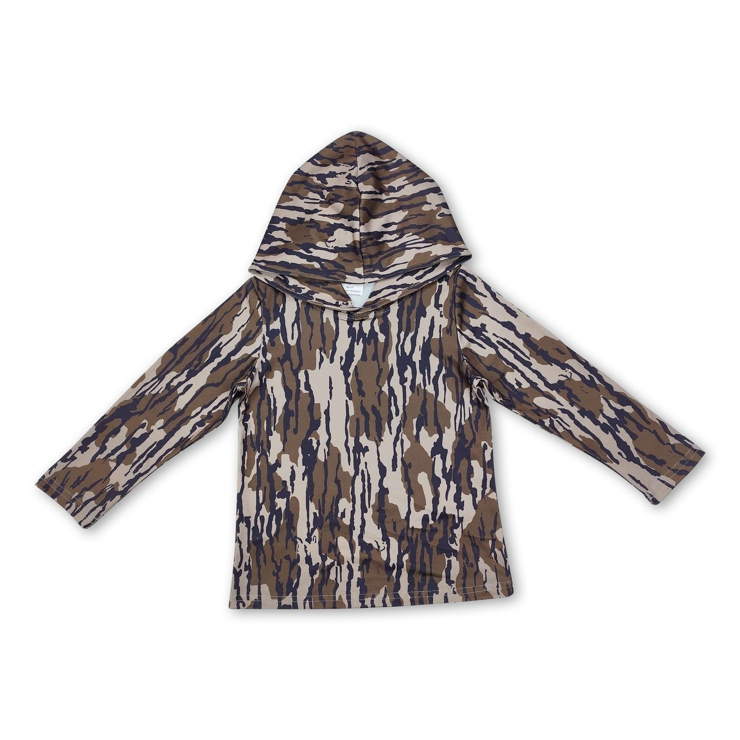 Long sleeves bottomland camo kids boys hoodie ship from US