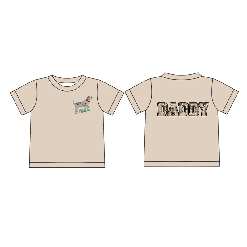 Short sleeves camo dog Daddy adult men shirt