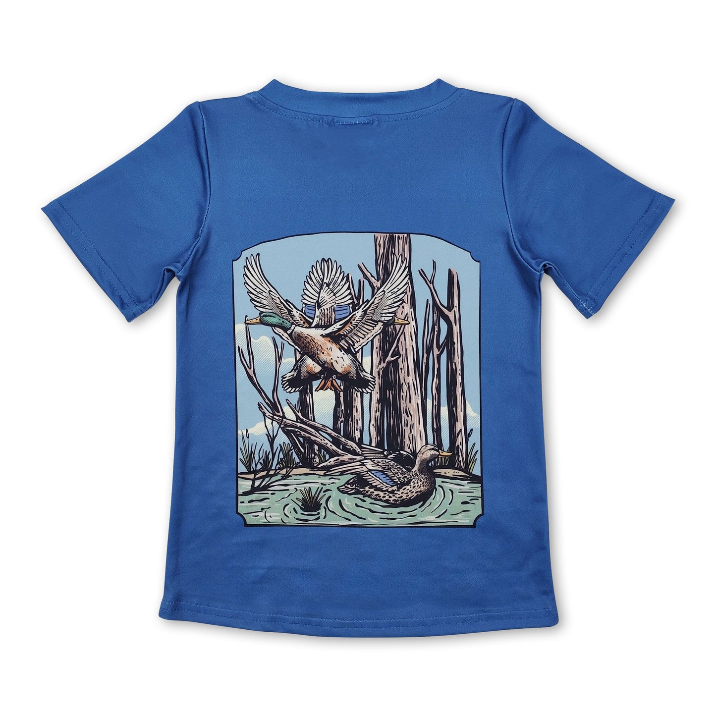 Short sleeves blue duck kids boys shirt