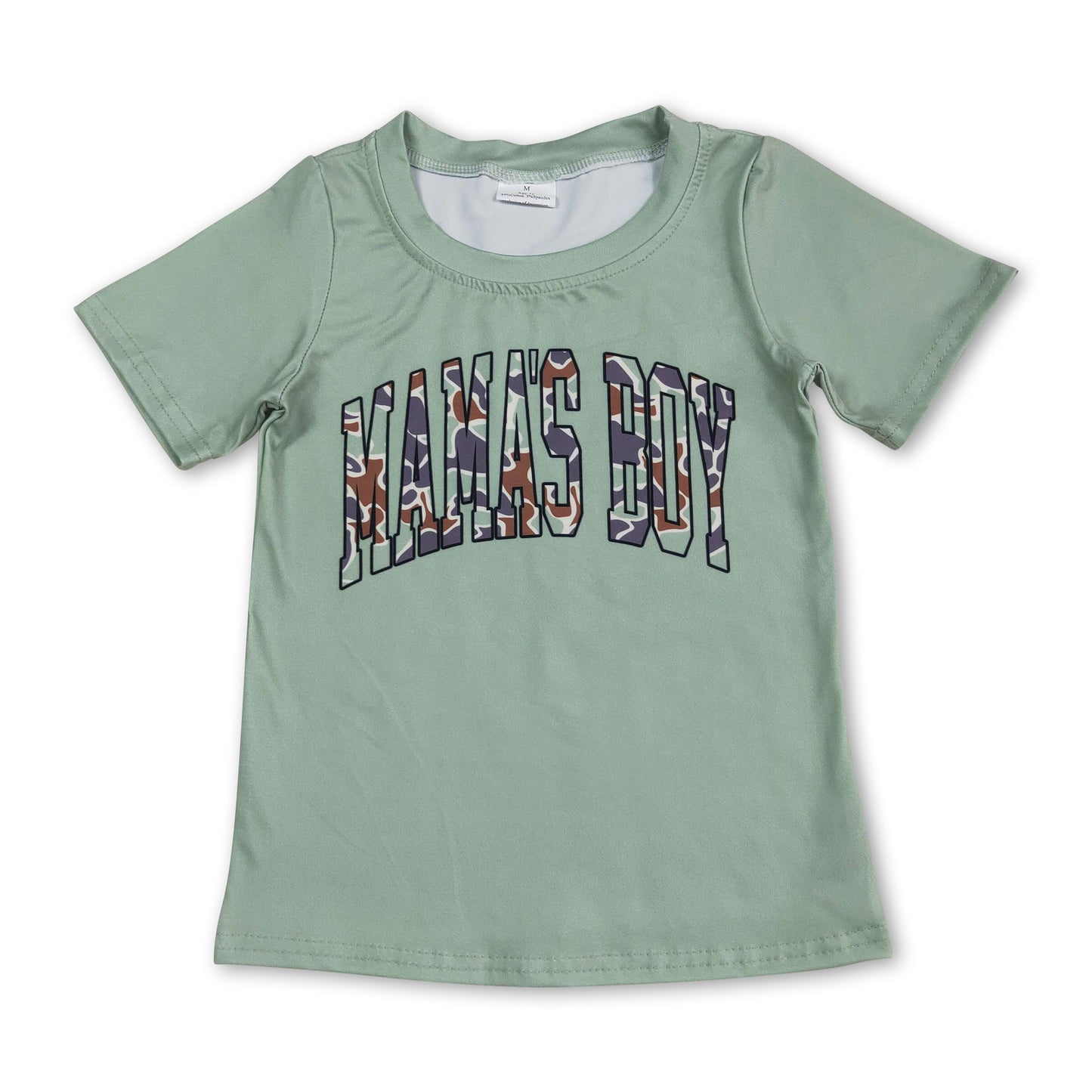 Short sleeves camo mama's boy kids summer shirt