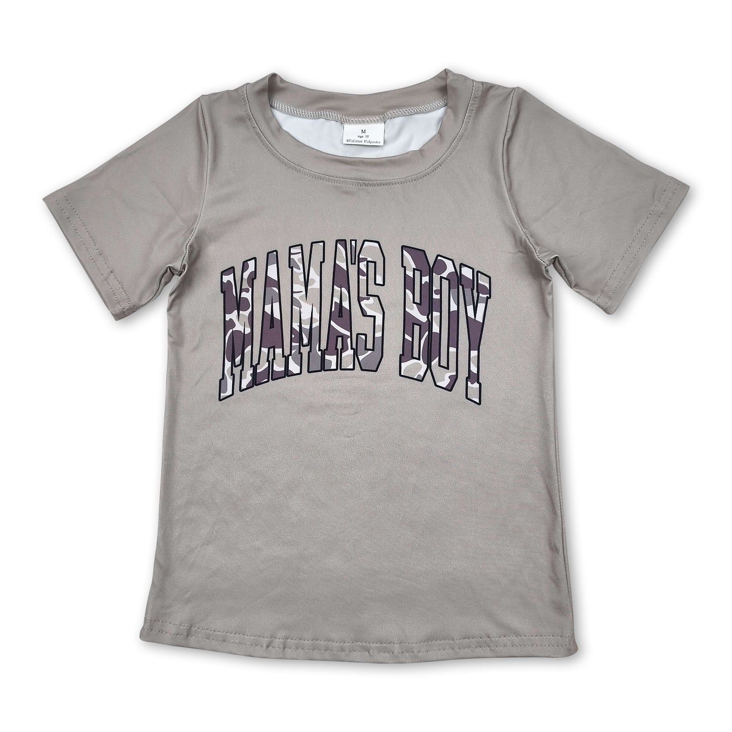Short sleeves camo mama's boy children shirt