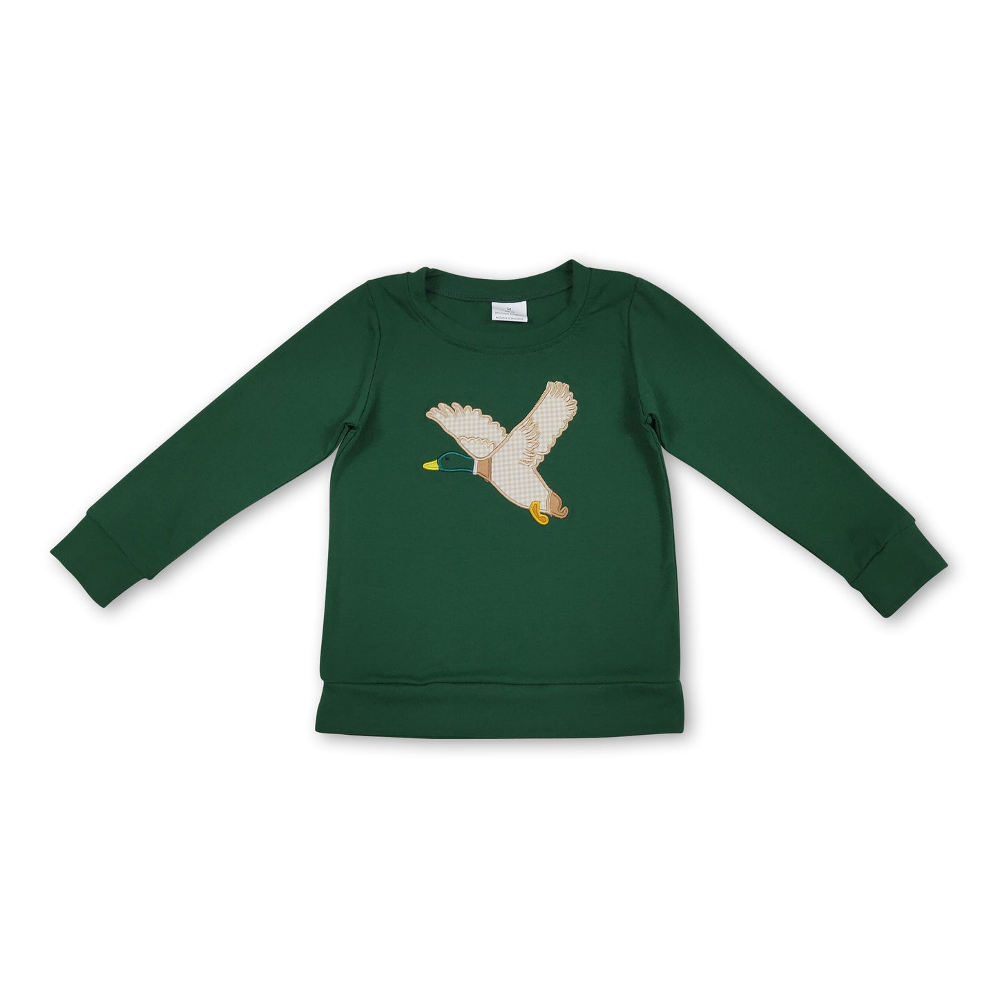 Green long sleeves duck hunting kids boys shirt