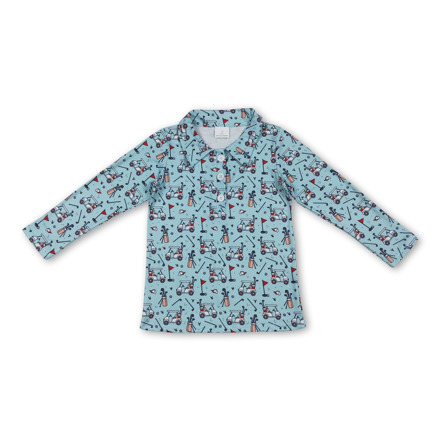 Long sleeves golf kids boys polo shirt