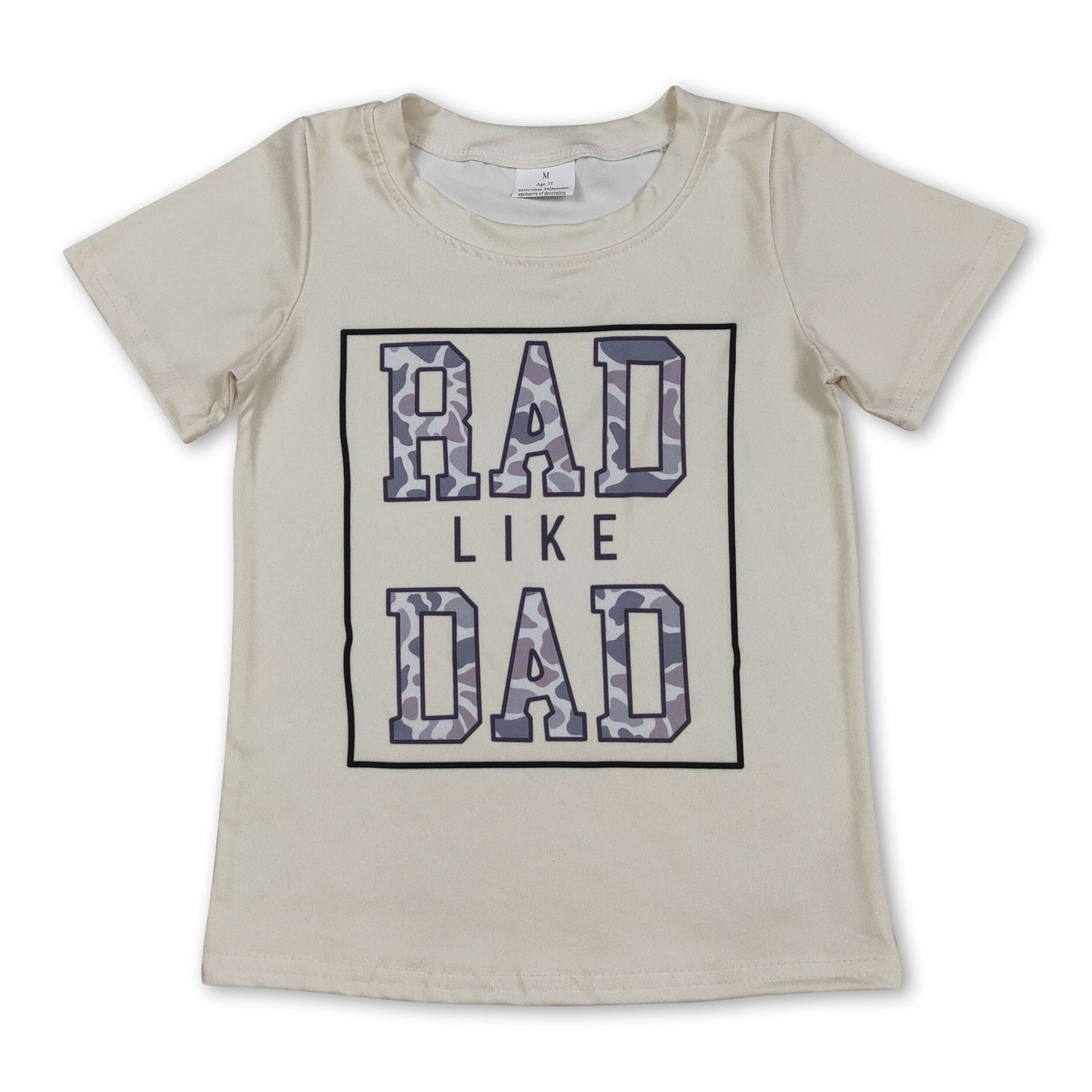 Short sleeves camo rad like dad kids boys T-shirt