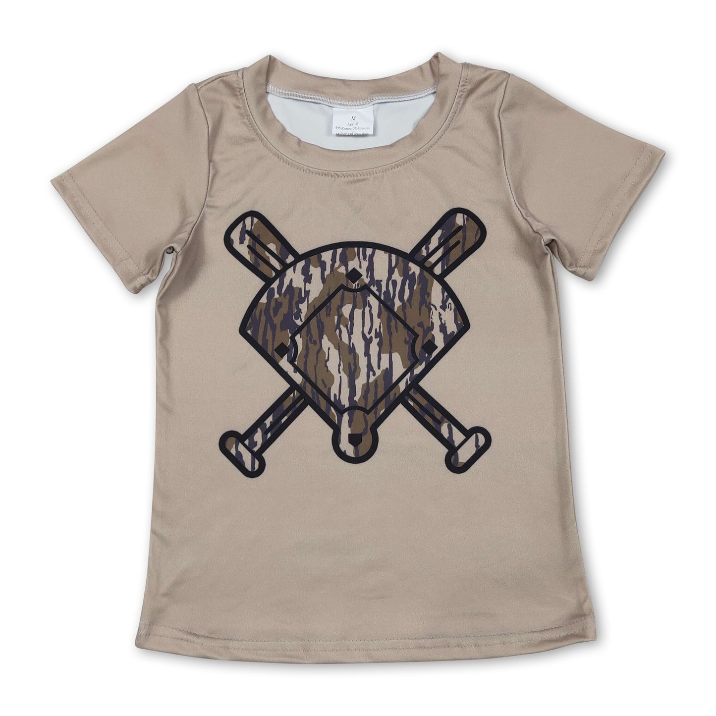 Short sleeves olive camo golf baby boy T-shirt