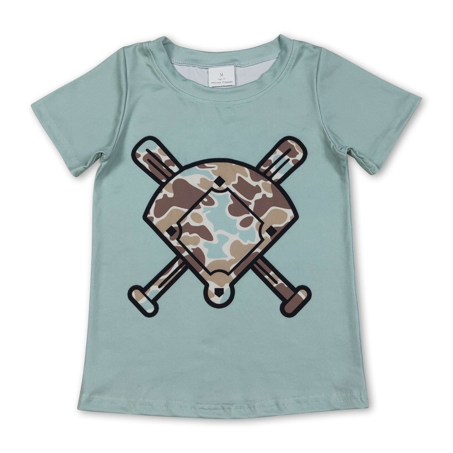 Mint short sleeves golf camo kids boys T-shirt