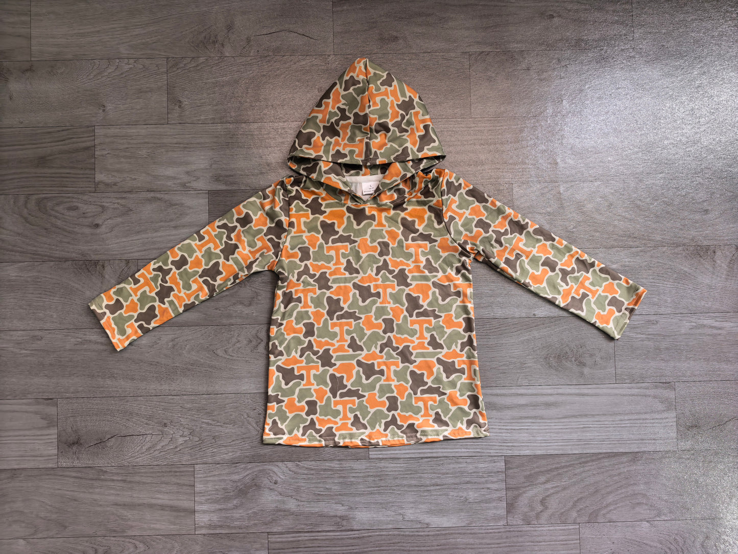 Long sleeves T camo kids boys team hoodie