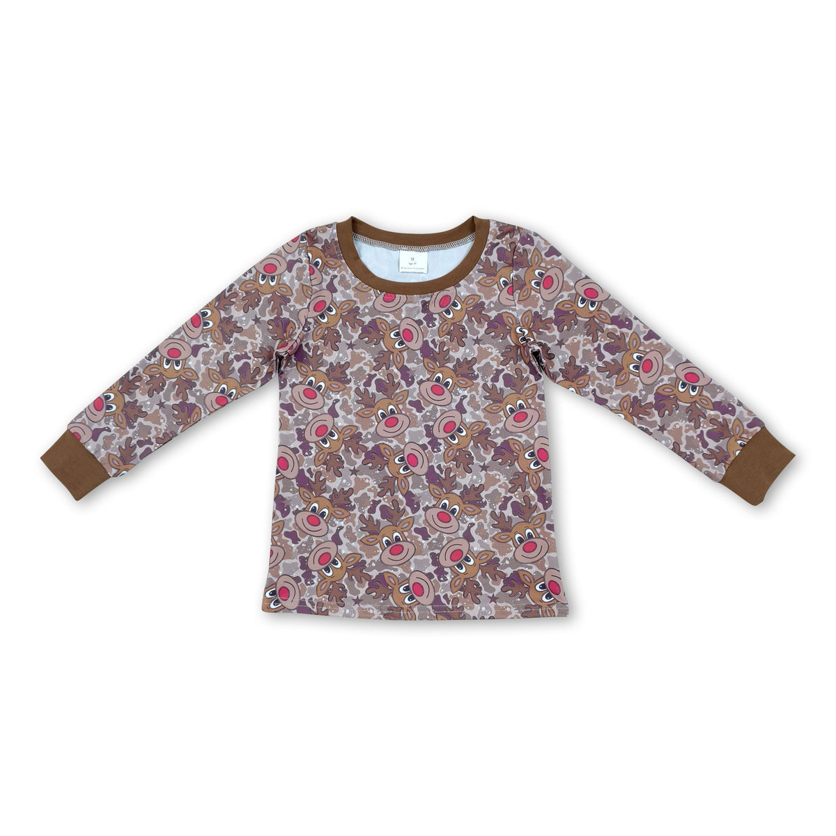 Long sleeves deer camo kids boys Christmas top