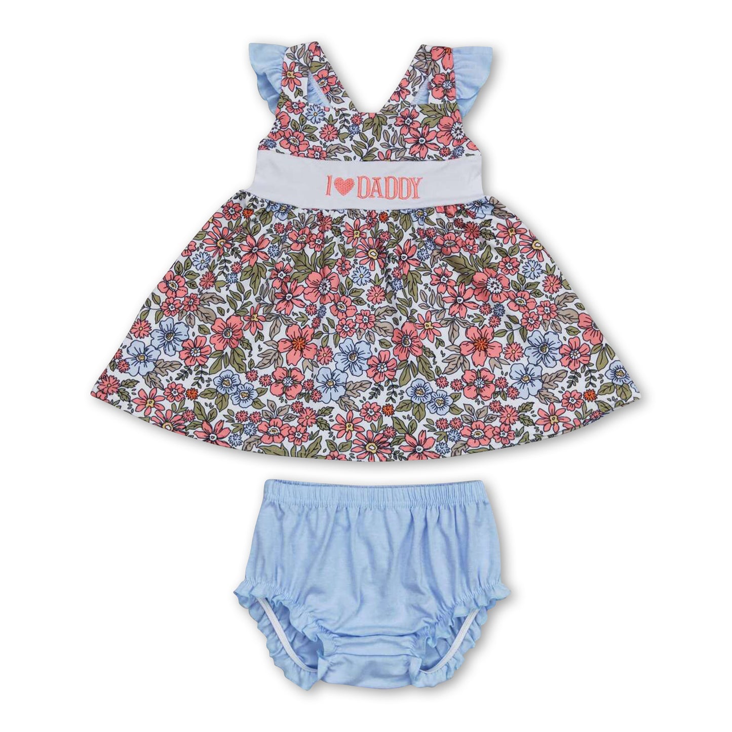 I love DADDY floral tunic bummies girls clothes