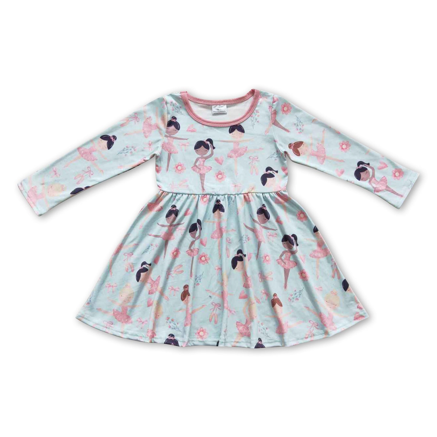Long sleeves dance ballet baby girls dresses