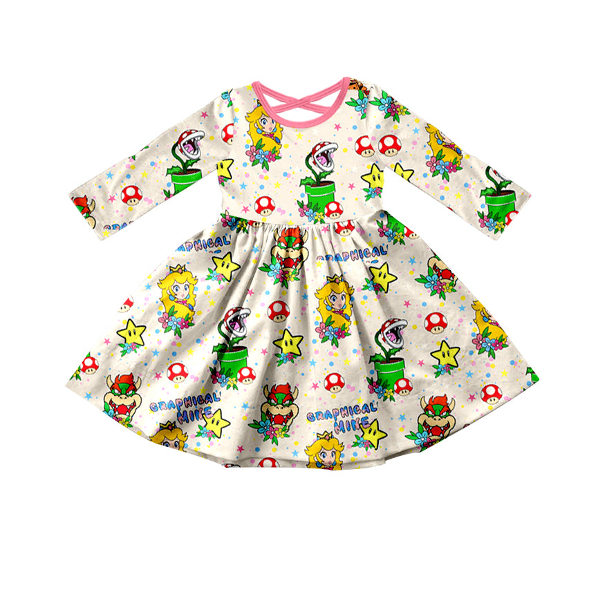 Princess long sleeves game girls twirl dresses