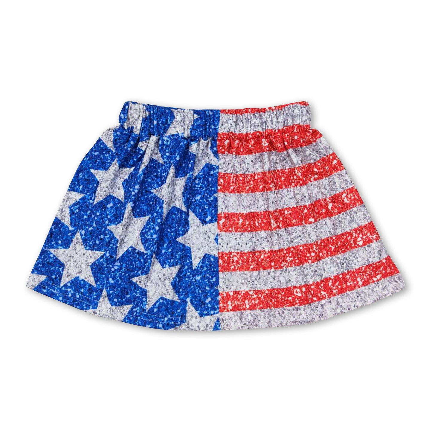 Stars stripe kids girls 4th of july skirt