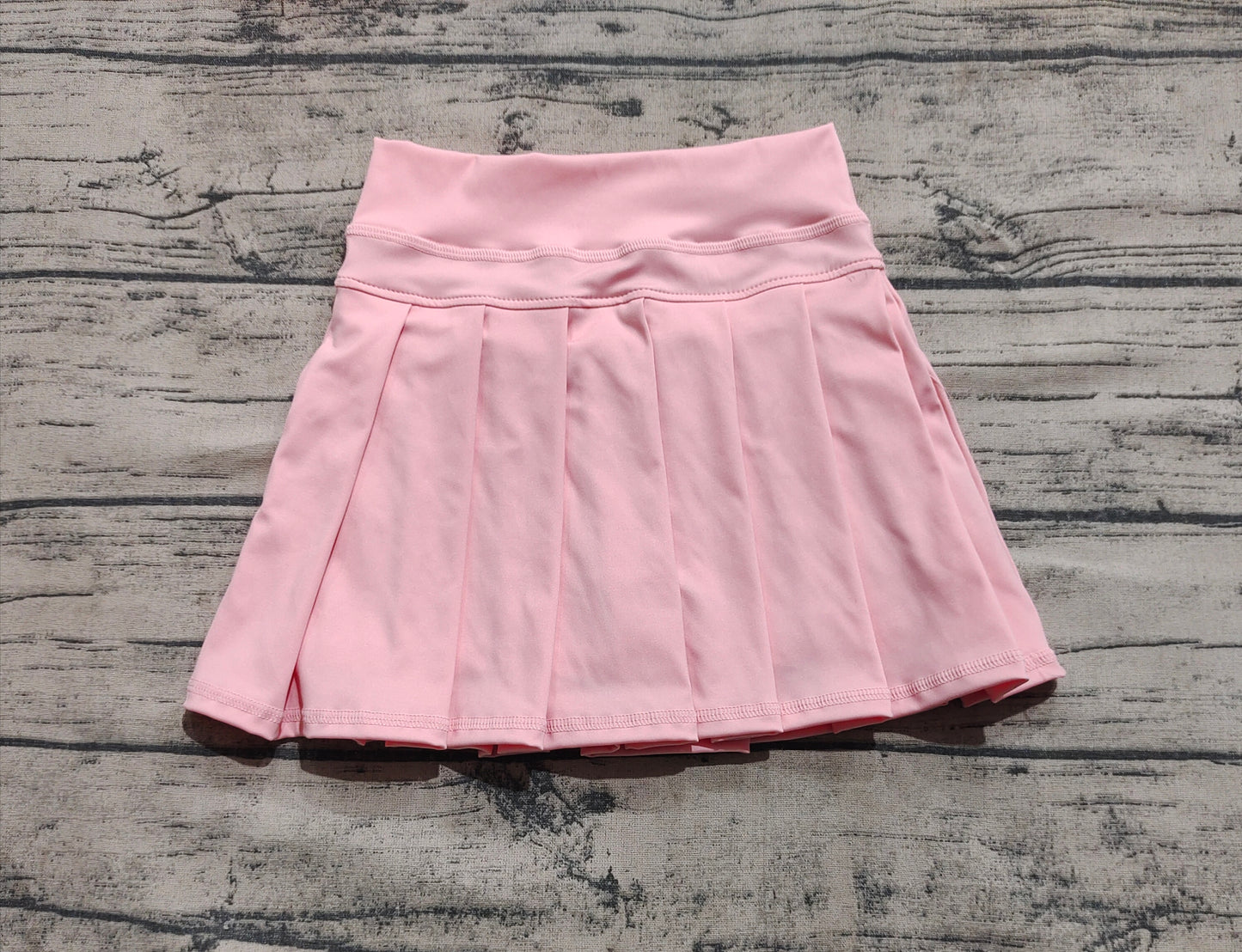 Pink high waist kids girls summer activewear skorts