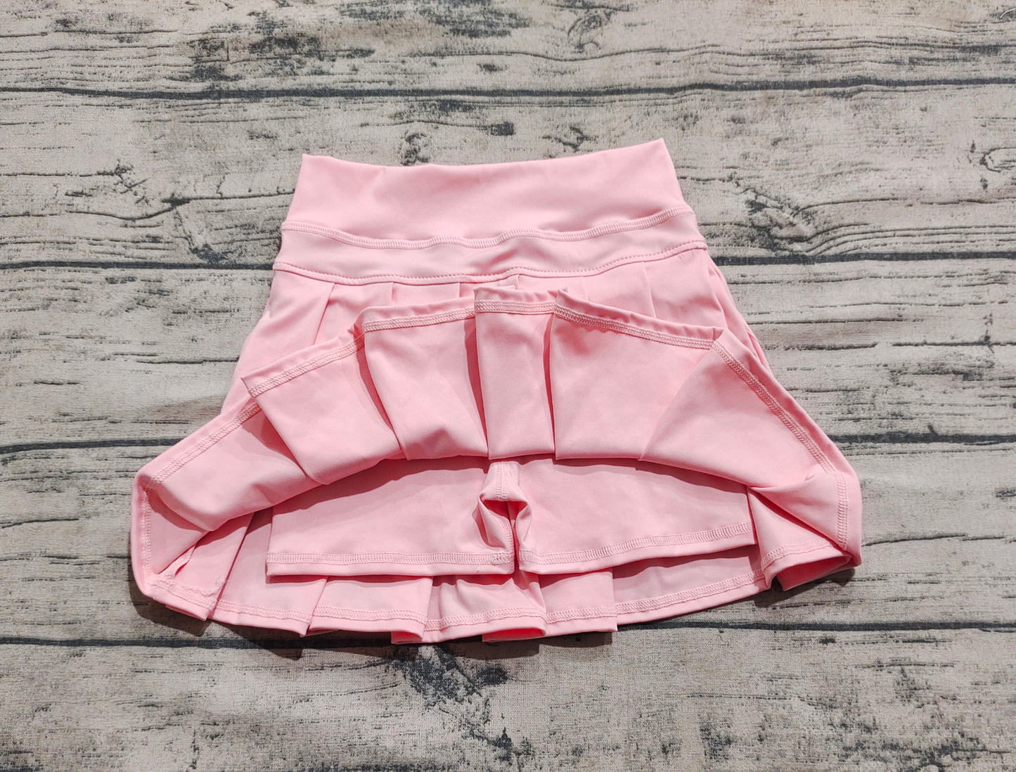 Pink high waist kids girls summer activewear skorts