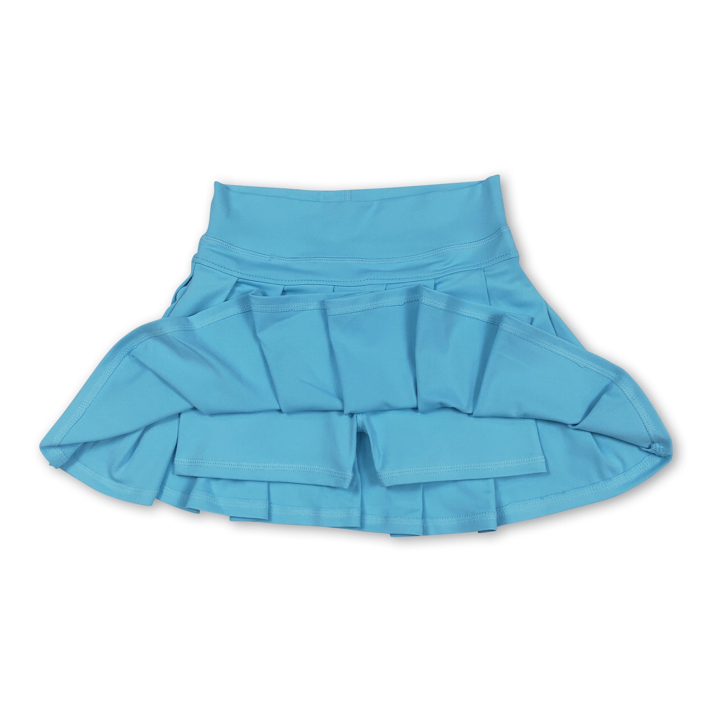 Light blue high waist kids girls summer activewear skorts