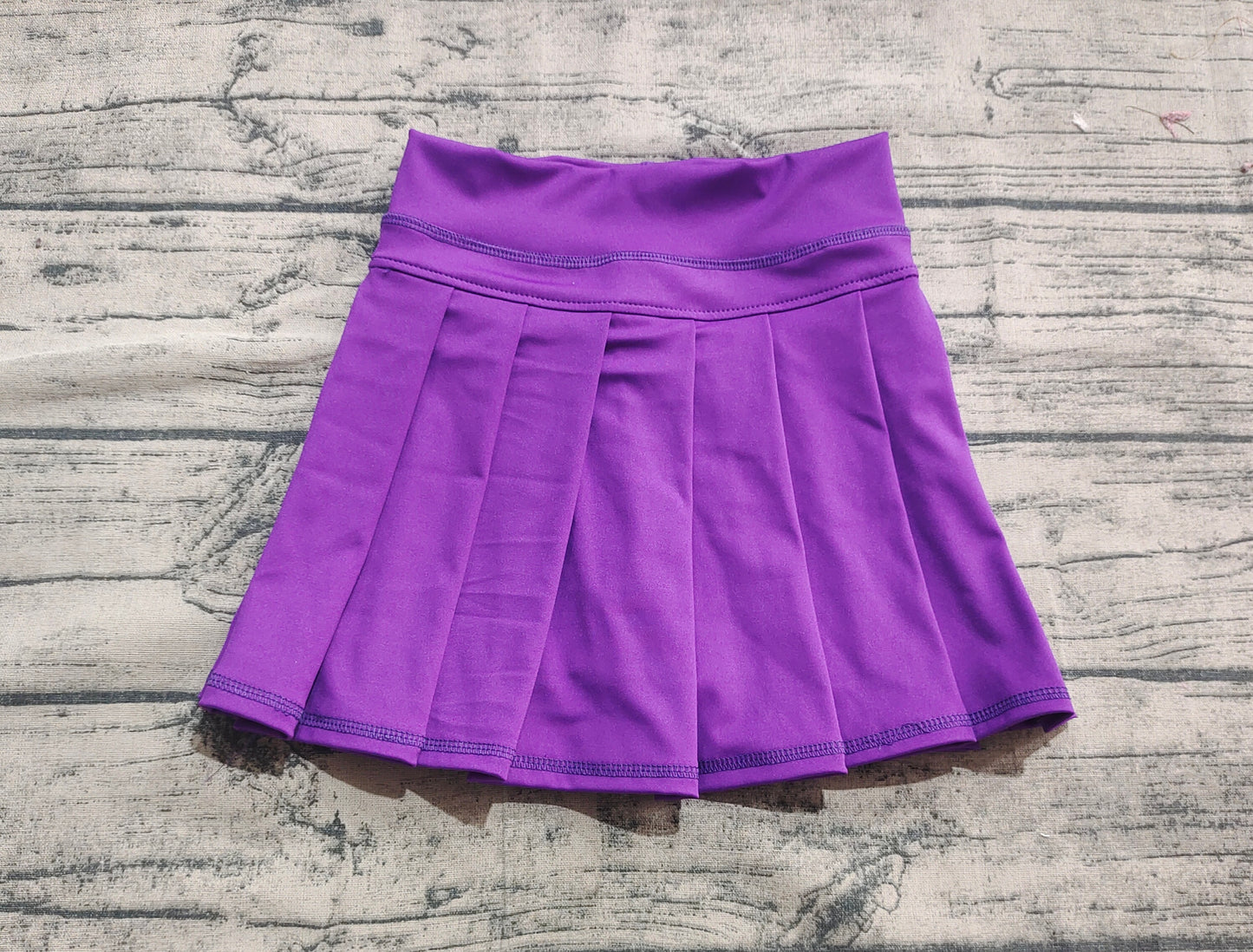 Purple high waist kids girls summer activewear skorts