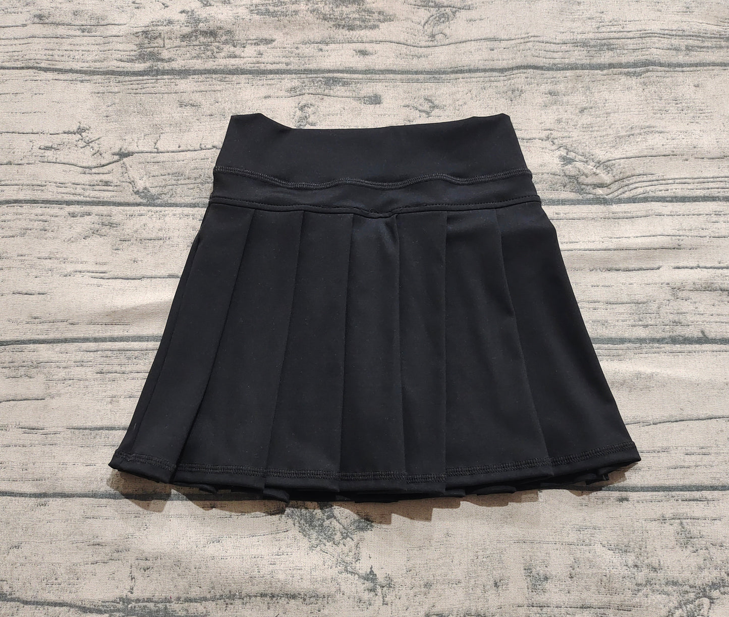 Black high waist kids girls summer activewear skorts