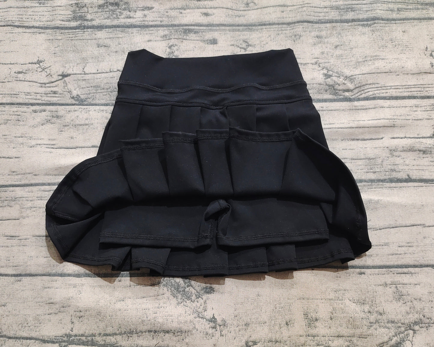 Black high waist kids girls summer activewear skorts