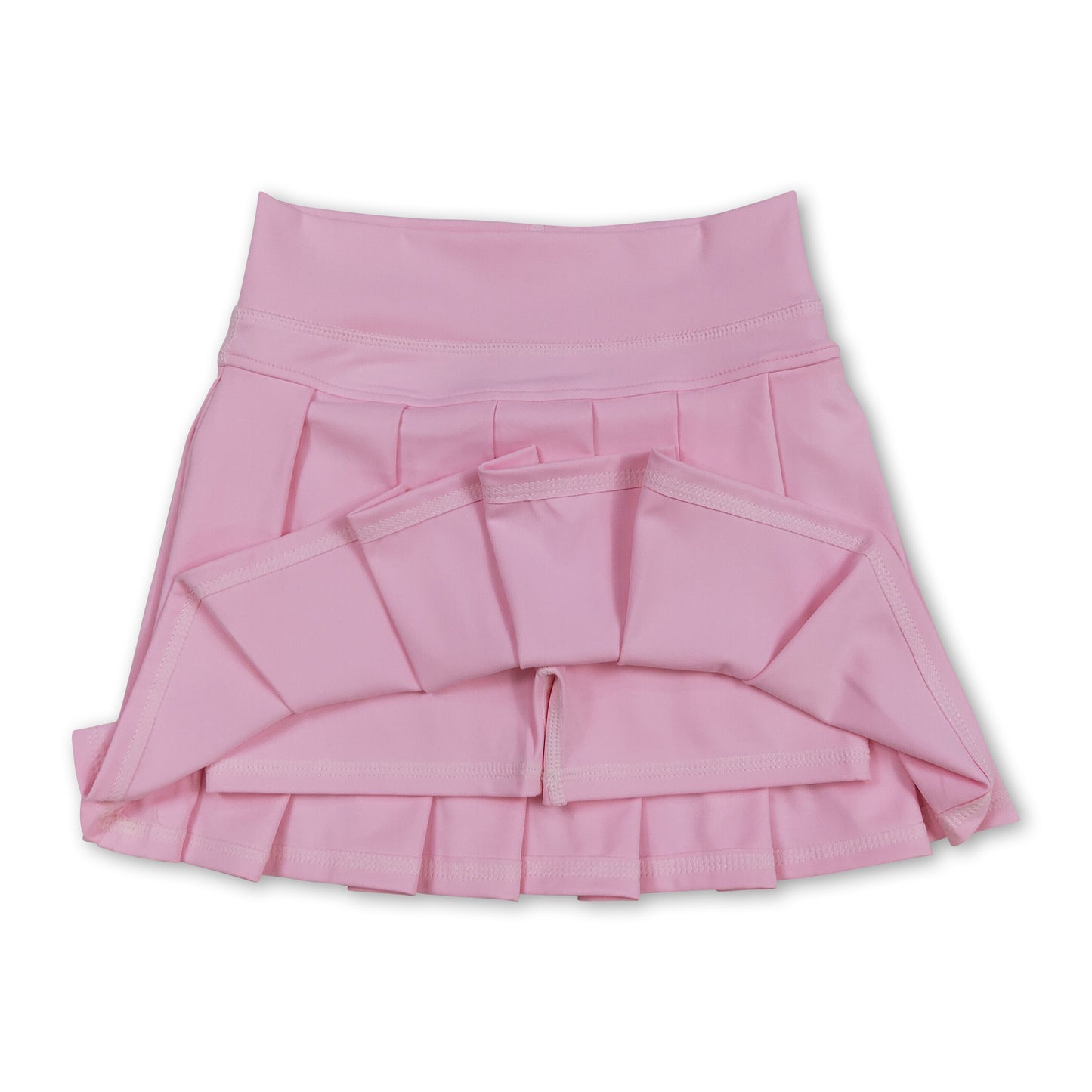 Light pink high waist kids girls summer activewear skorts