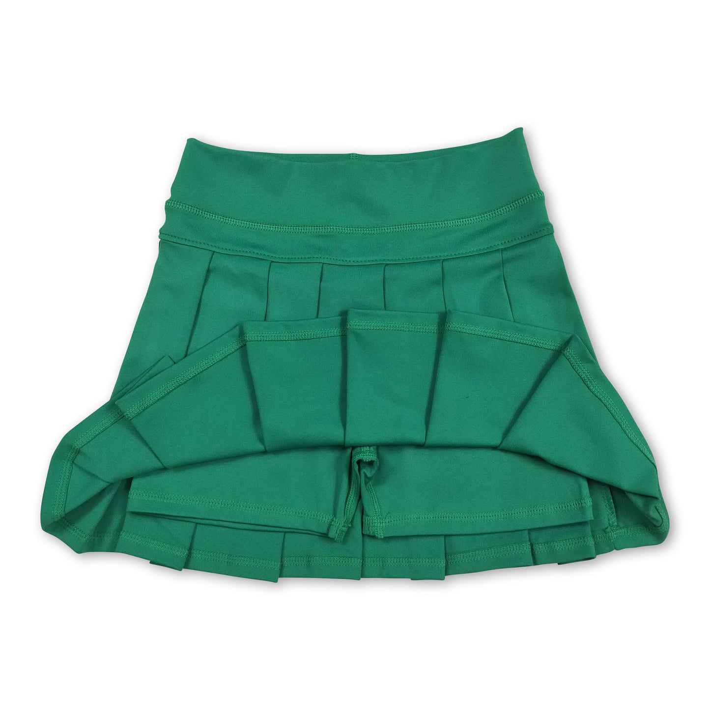 Green high waist kids girls summer activewear skorts