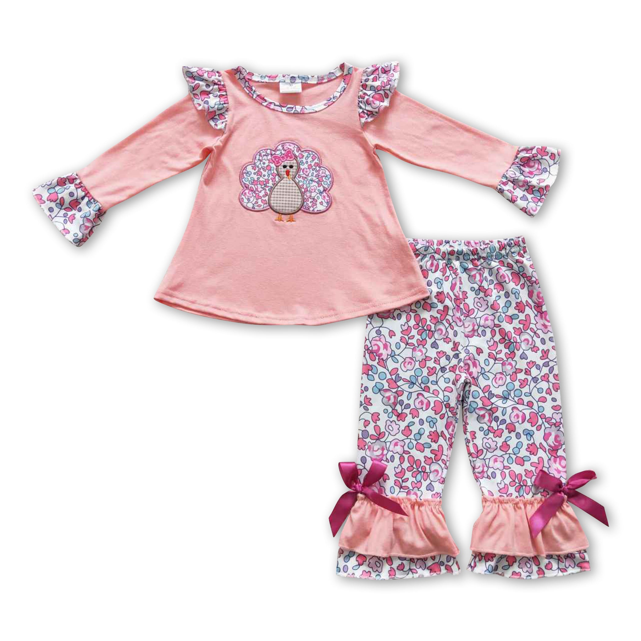 It's A Lovely Day Ruffle Denim Shorts - Mia Belle Girls It's A Lovely Day Ruffle Denim Shorts - Mia Belle Girls