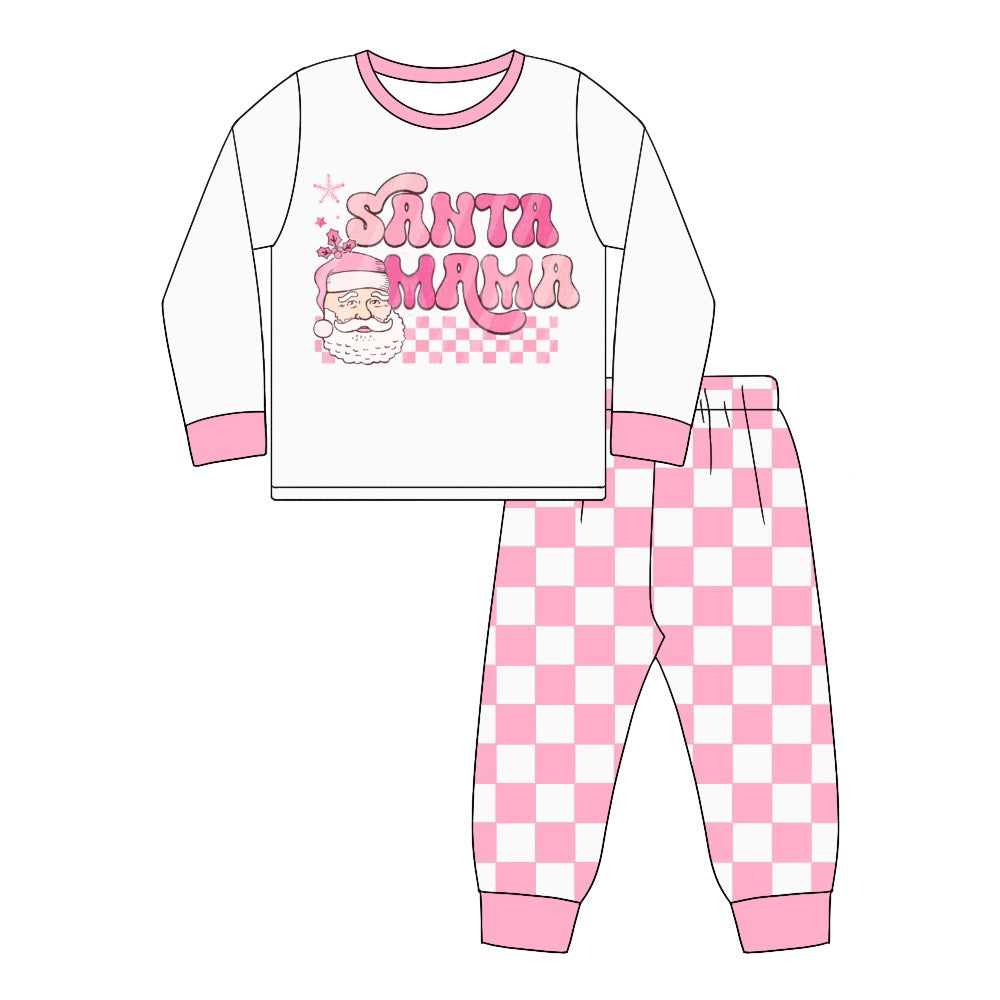 Pink santa Mama adult women Christmas pajamas