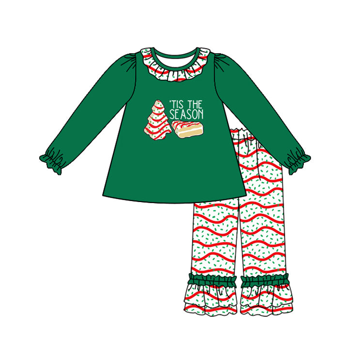 'Tis the season Christmas tree cake tunic pants girls clothes
