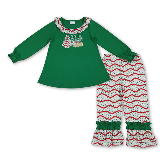 'Tis the season Christmas tree cake tunic pants girls clothes