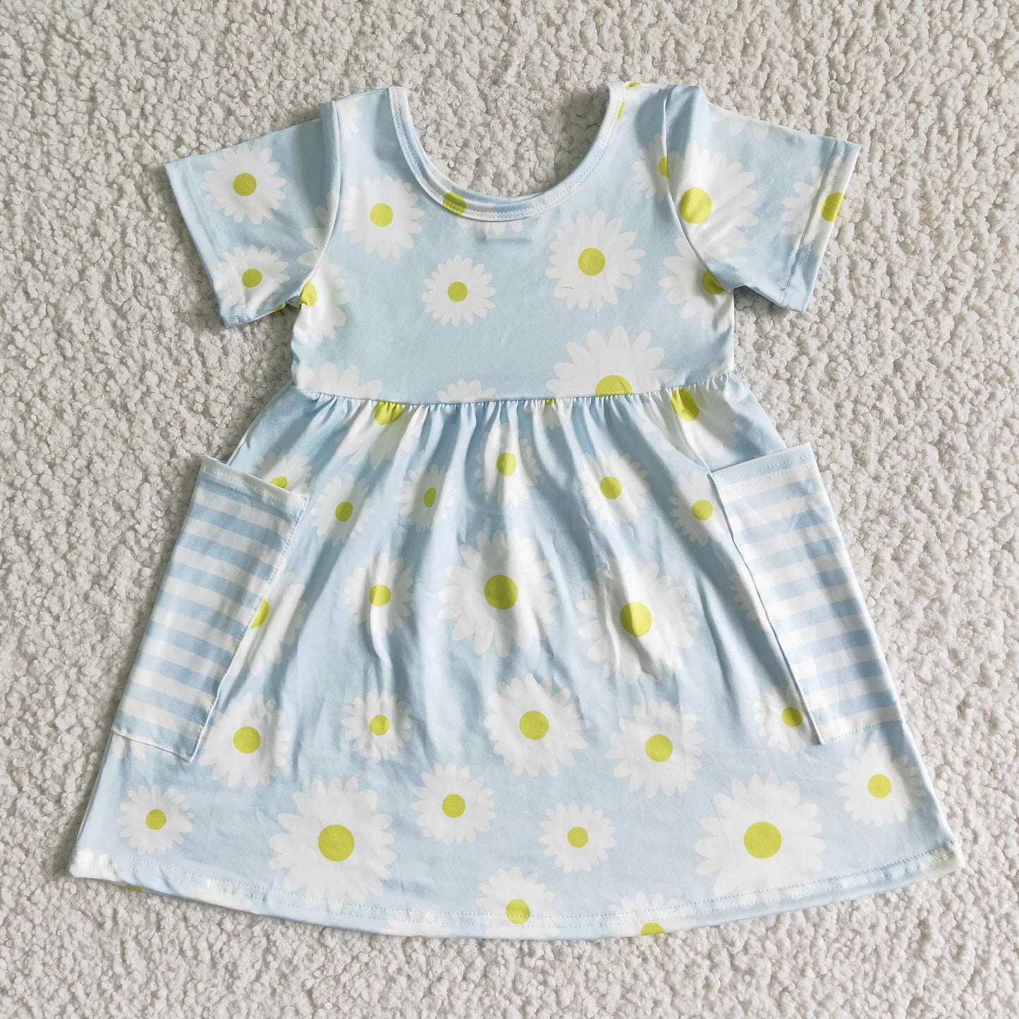 White floral pocket girls boutique dresses