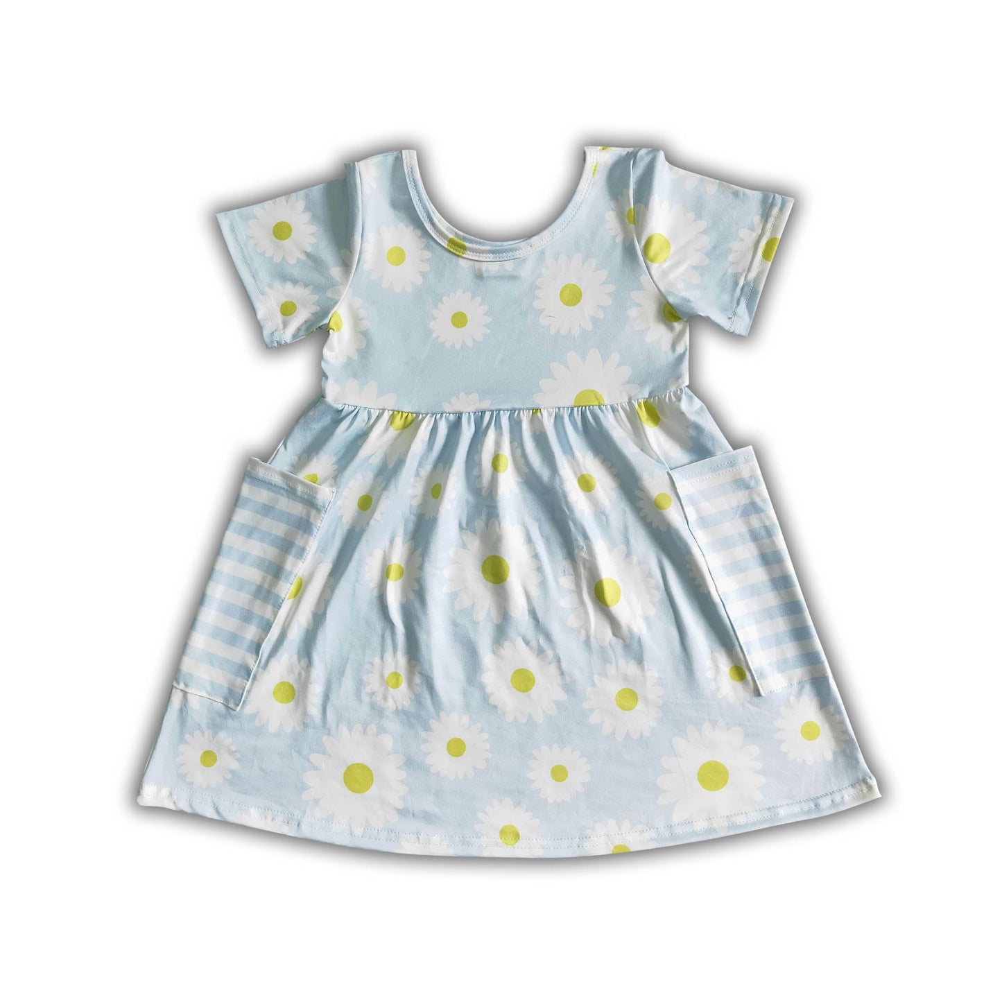 White floral pocket girls boutique dresses