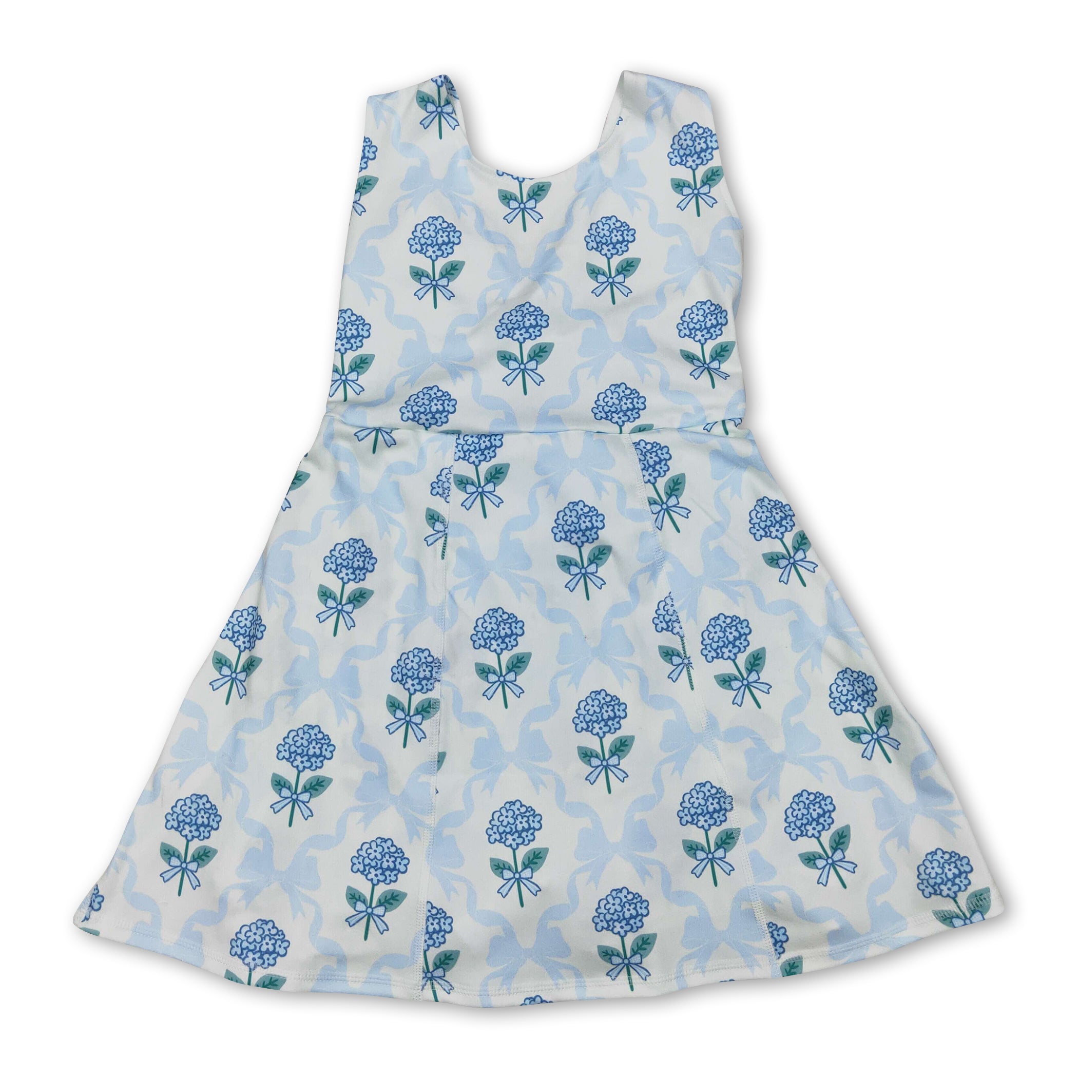Hadley Bow Light Blue Girls Dress