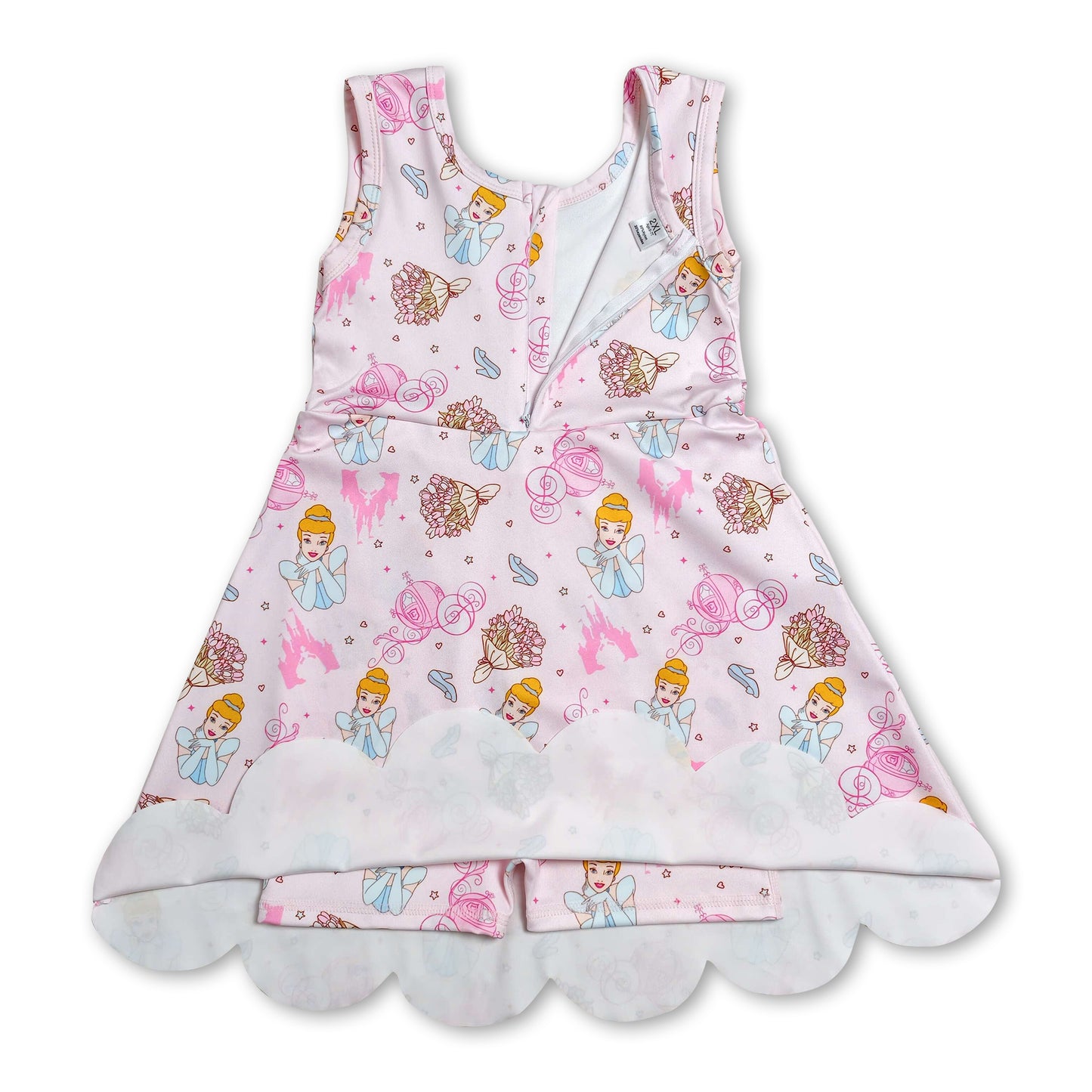 Sleeveless princess castle girls summer athletic dress