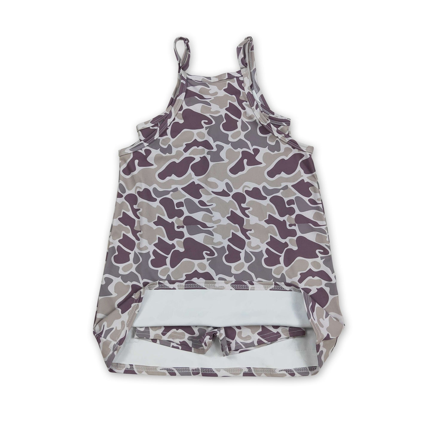 Straps camo kids girls summer athletic dresses