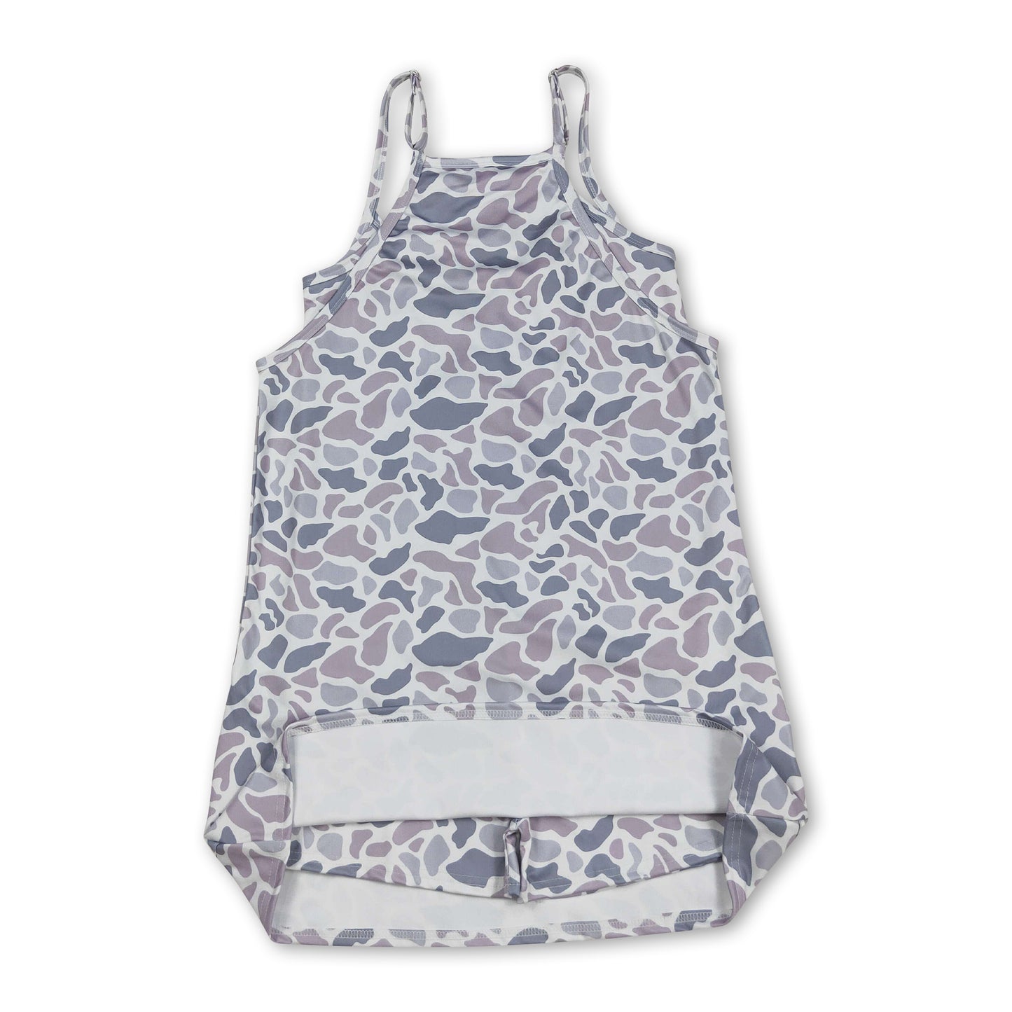 Grey camo straps adult women summer athletic dress
