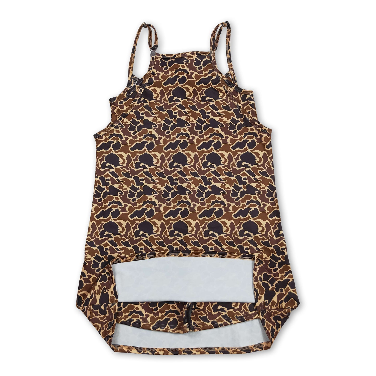 Brown camo straps adult women summer athletic dress