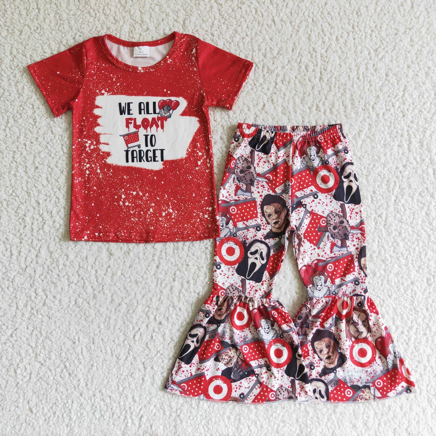 Float shirt scream cart pants girls Halloween clothes
