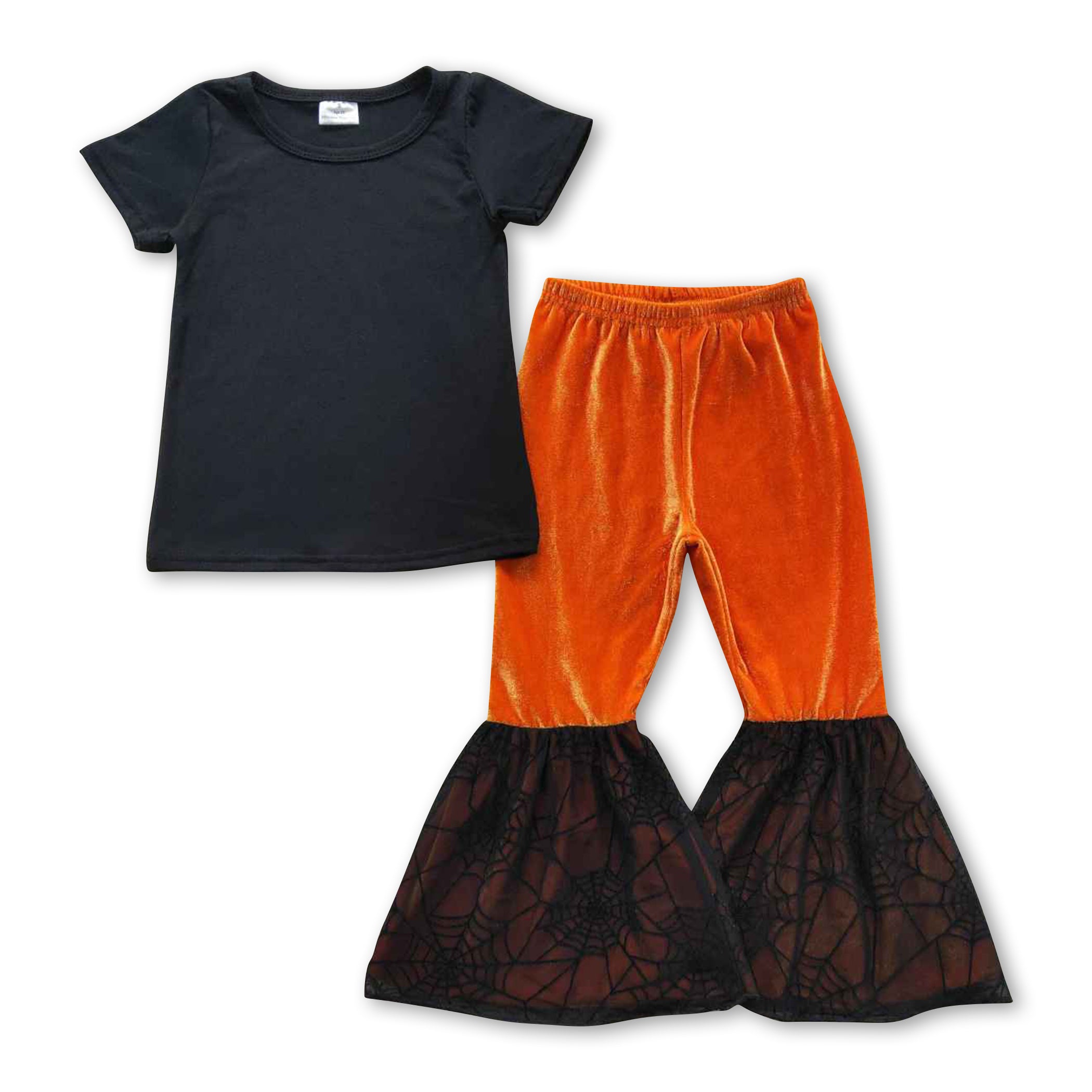 thumbnail image 2 of Boutique Halloween Horror Movie Outfit Set For Girls – Bell Pants & Top, Multicolor 2 of 5