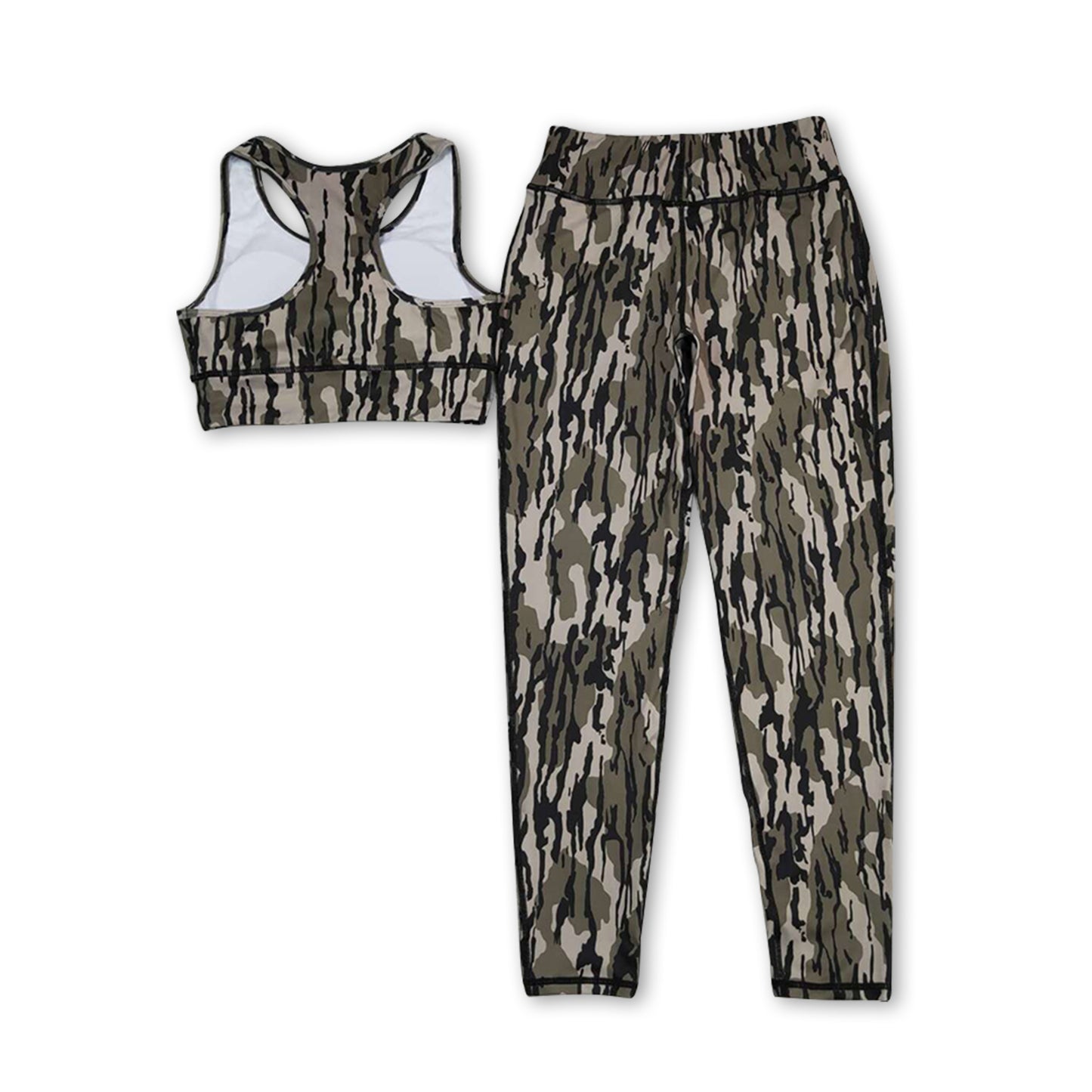 Sleeveless 2 pcs adult women yoga clothes
