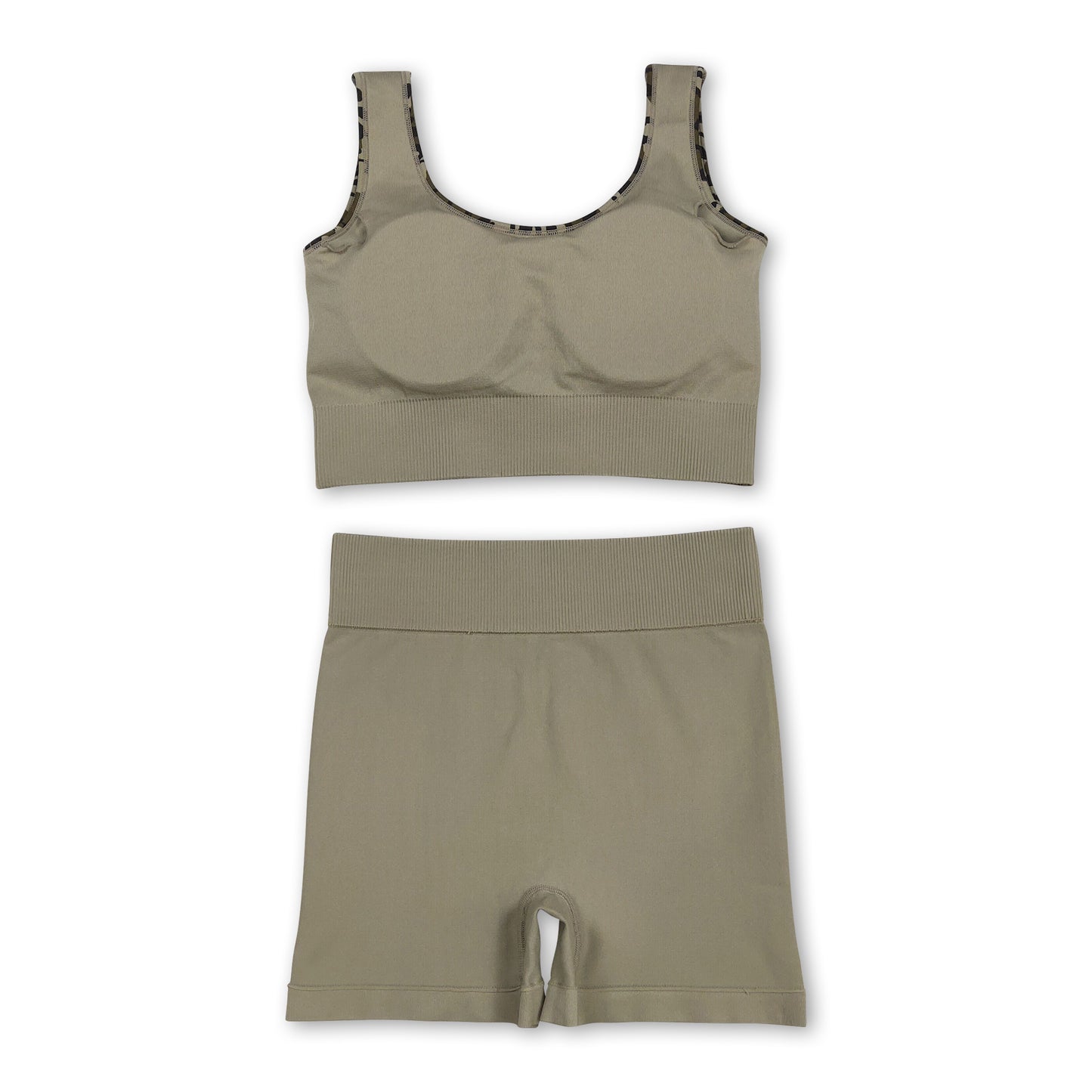 Sleeveless bottomland camo thick fabric adult women activewear