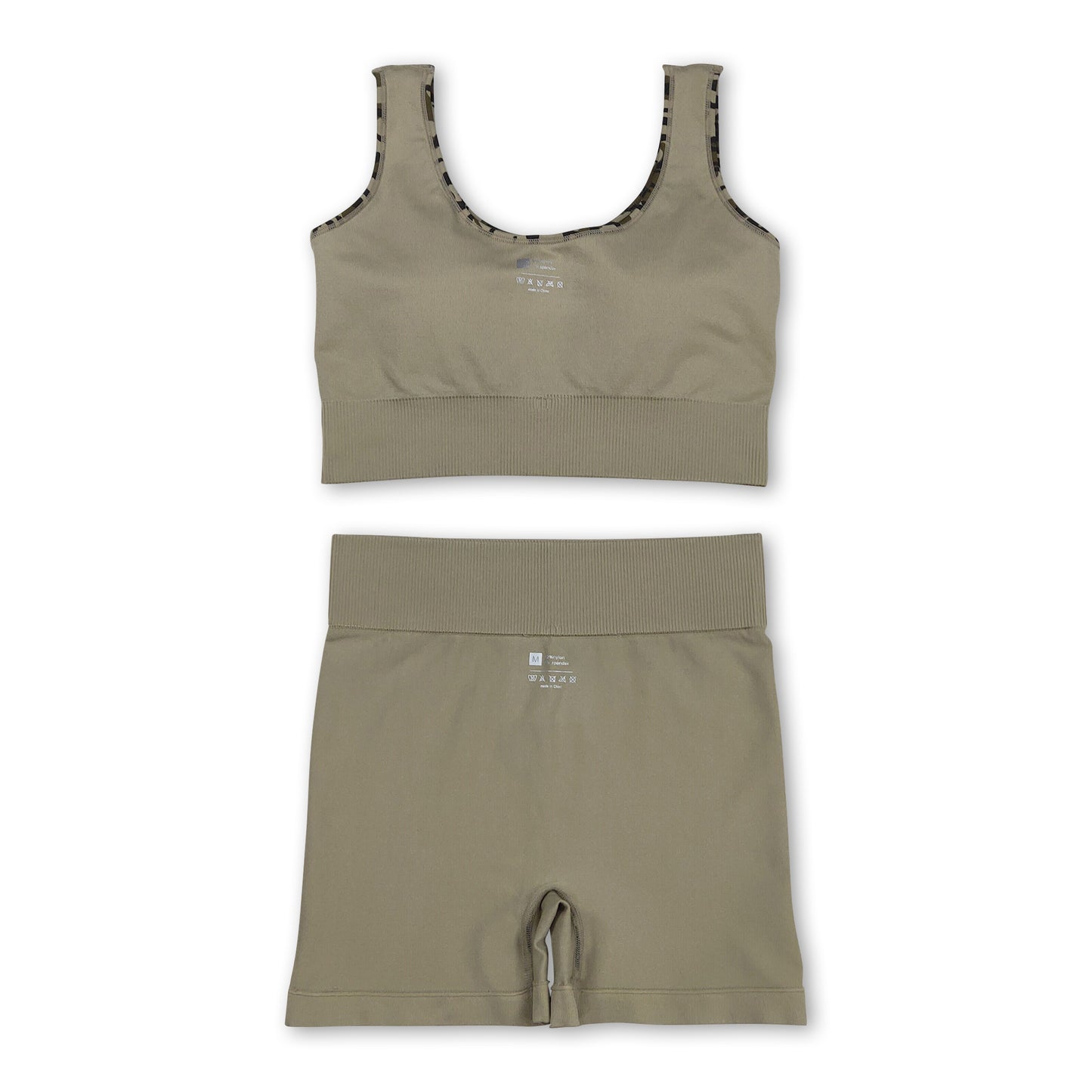 Sleeveless bottomland camo thick fabric adult women activewear