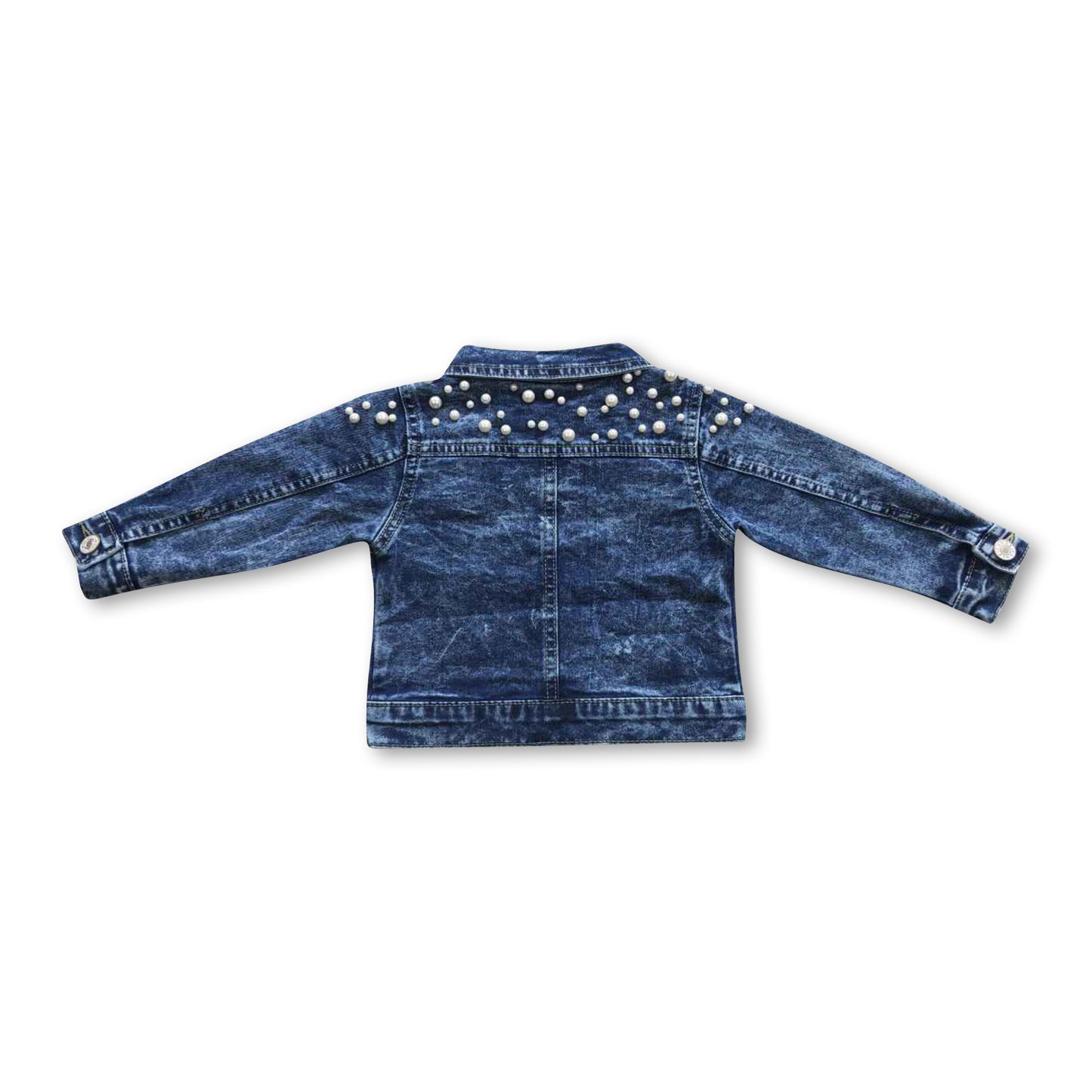 Pearl blue denim baby girls jackets
