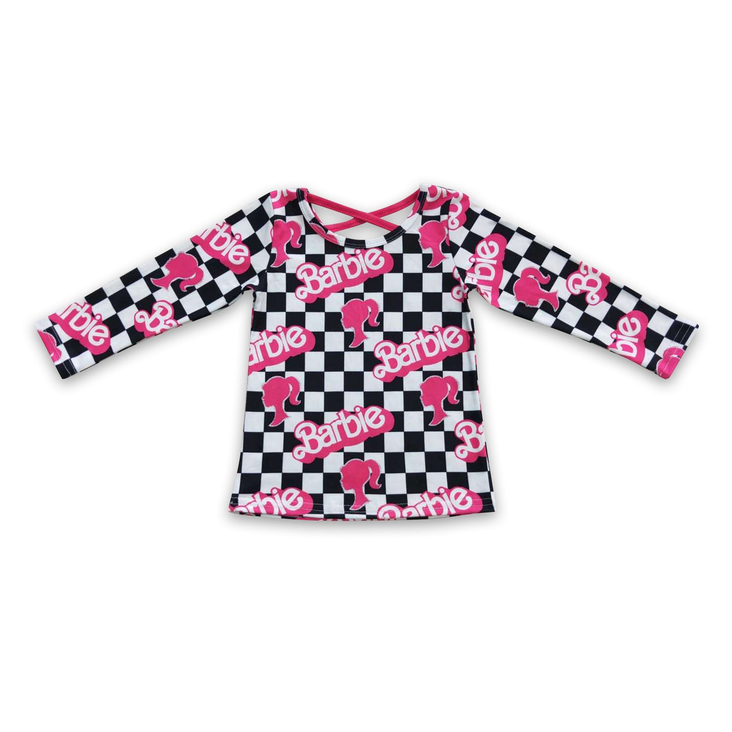 Plaid long sleeves party girls shirt