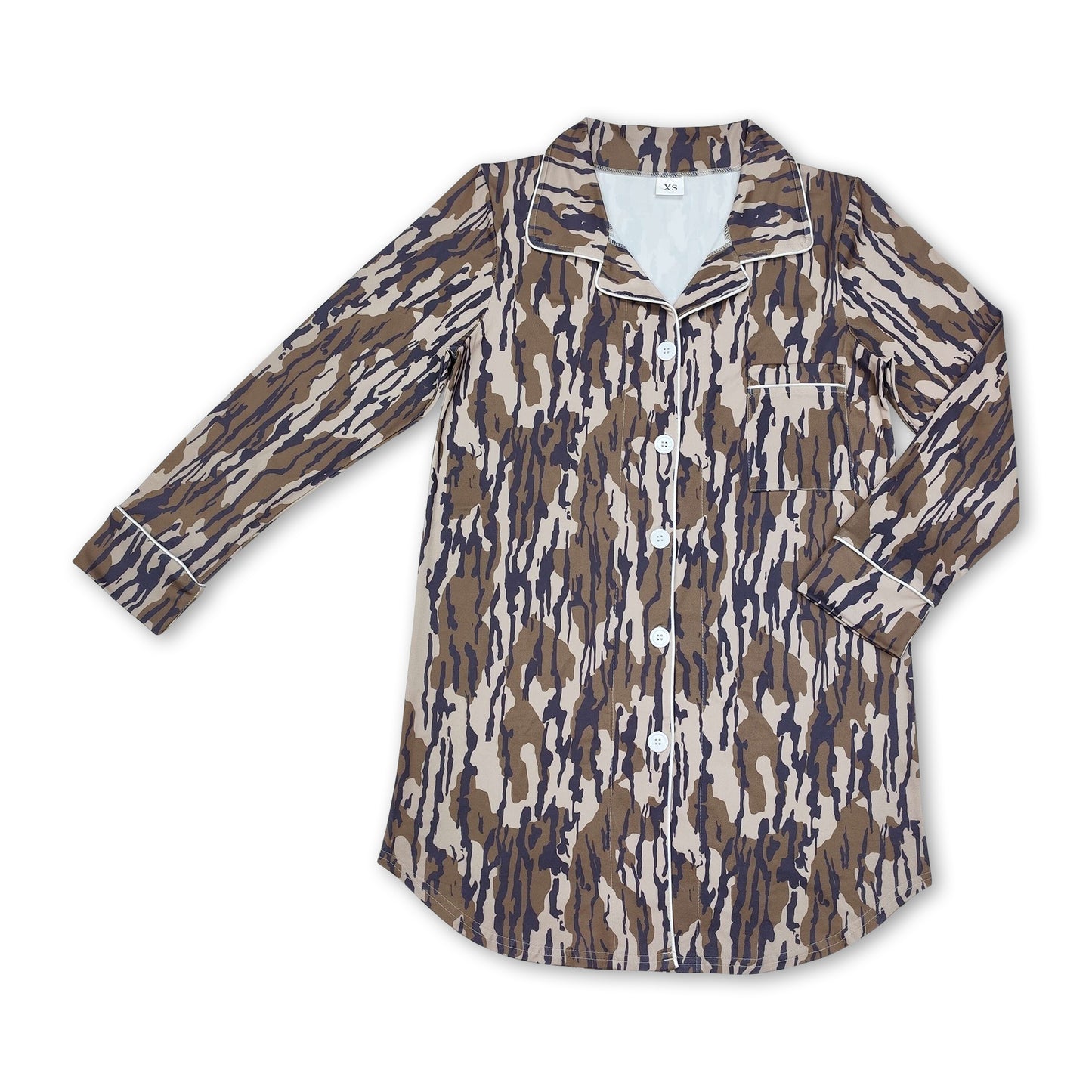 Camo adult women sleepwear top