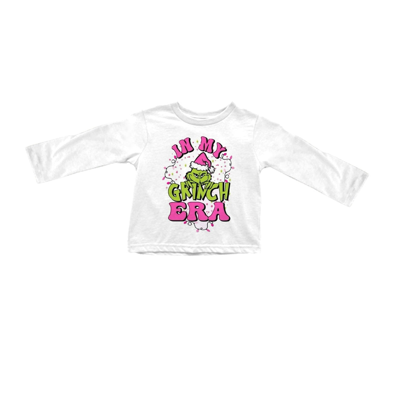 Long sleeves green face era girls Christmas shirt