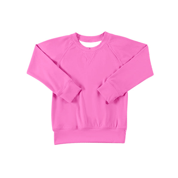 Long sleeves hot pink kids girls active wear yoga top