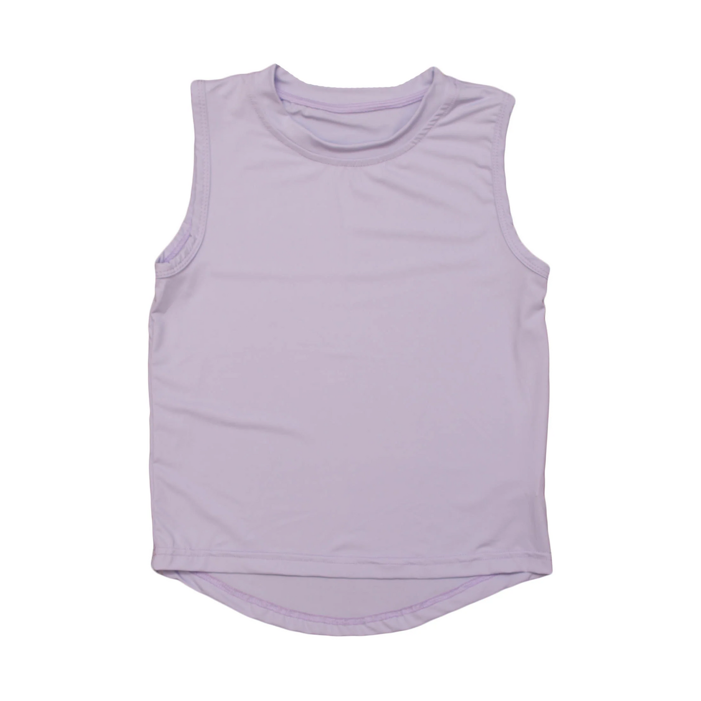 Lavender sleeveless kids girls activewear top